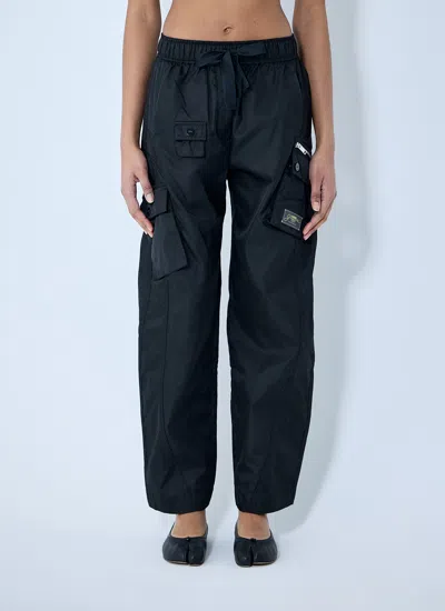 Ganni Women Duchesse Cargo Pants In Black