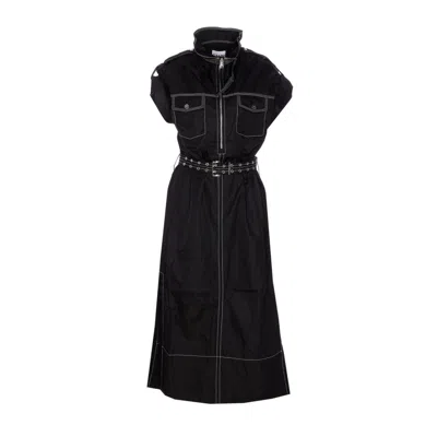 ワンピース DUCHESSE NYLON LONG DRESS Ganni Women Duchesse Nylon Long Dress In Black | ModeSens