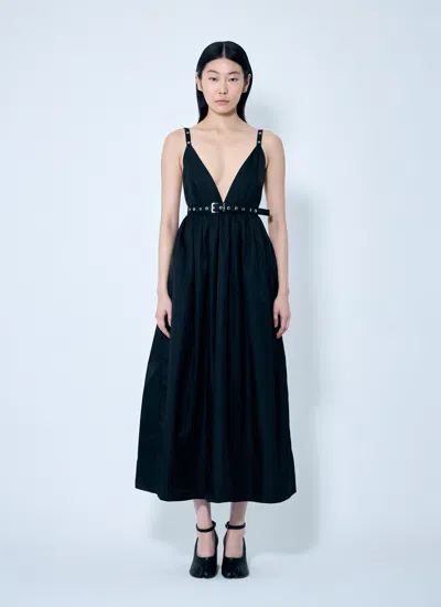 GANNI GANNI WOMEN DUCHESSE NYLON STRAP DRESS
