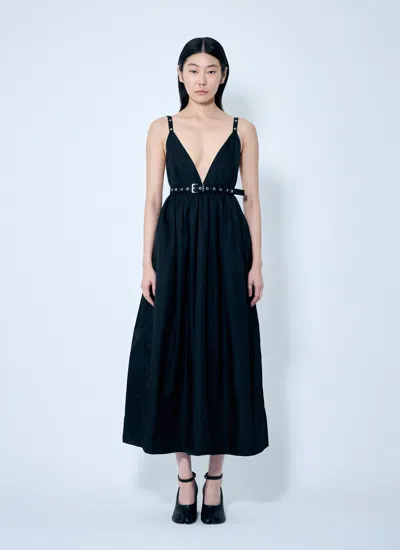 GANNI GANNI WOMEN DUCHESSE NYLON STRAP DRESS