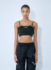 Ganni Black Duchesse Nylon Camisole