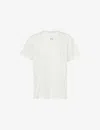 Ganni Womens Egret Crystal-embellished Organic-cotton T-shirt