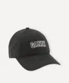 Ganni Software Organic Cotton Logo Cap In Phantom