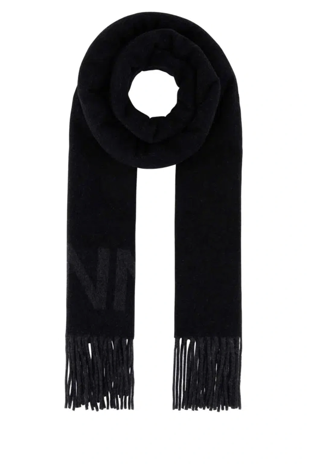 マフラー・ストール GANNI EMBROIDERED WOOL SCARF Ganni Women Embroidered Wool Scarf In Black | ModeSens