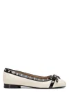 Ganni Ballerine Con Fiocco E Occhielli Ballerinas In White