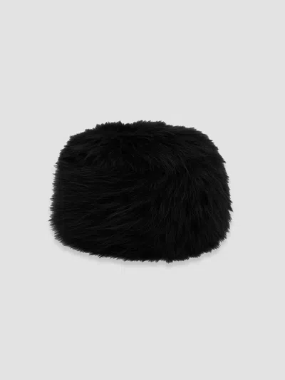 Ganni Women's Faux-fur Cotton Beanie In Pink