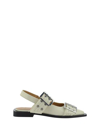 Ganni Women Feminine Pumps In Green