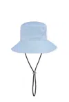 Ganni Wide Brim Denim Bucket Hat In Blue