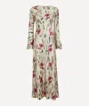 Ganni Floral Print Maxi Dress In Multi