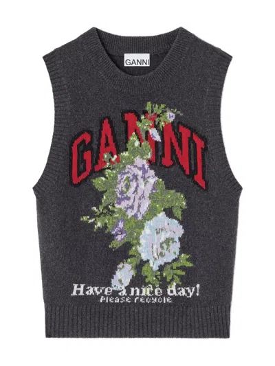 GANNI GANNI WOMEN FLORAL VEST