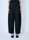 Ganni Women Fluffy Denim Carpenter Jeans In Black