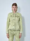 Ganni Women Foil Denim Jacket In Green