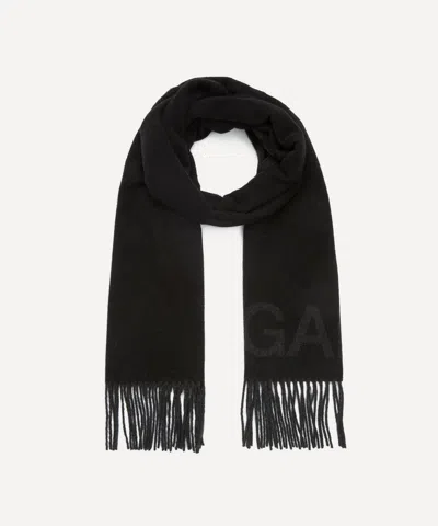 Ganni Women's Fringed Wool Scarf