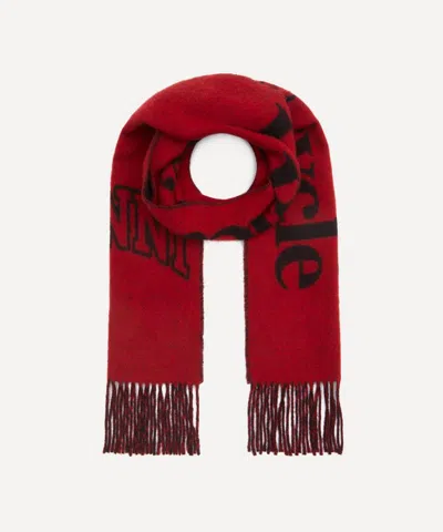 Ganni Women's Fringed Wool Scarf