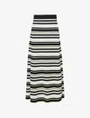 Ganni Womens Future Recycled Viscose-blend Maxi Skirt In Multicolour