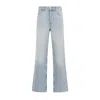 Ganni Izey Overdyead Heavy Denim Jeans In Silver