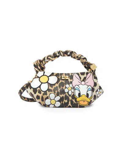 Ganni Women's  X Disney Mini Bou Printed Top Handle Bag In White