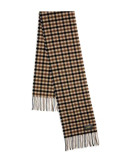 Ganni Women's Graphic Wool Scarf In Brown