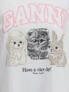 Ganni Have A Nice Day Long-sleeved Top