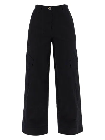 GANNI WOMEN'S HERRINGBONE PANTS