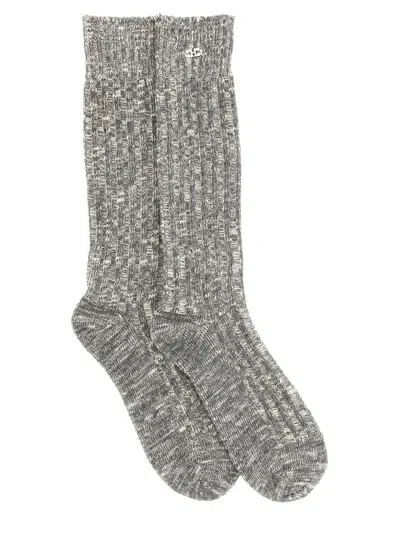 Ganni Women High Socks. In Gray