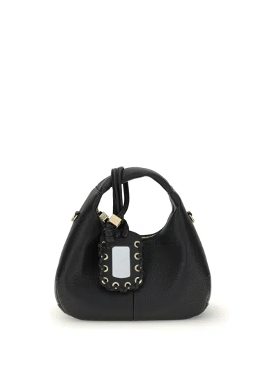 GANNI GANNI WOMEN HOBO MINI GRAINED