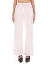 Ganni Overdyed Izey Jeans In Chalk Pink In Pink