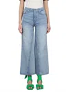 Ganni Wide-leg High-waist Jeans In Classic Light Blue Denim