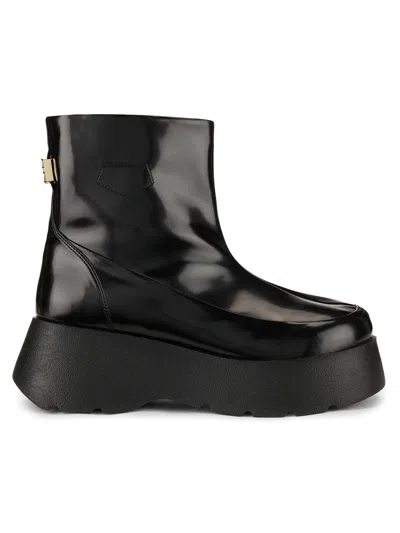 Ganni Women's Kat Platform Ankle Boots In Black