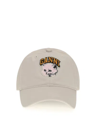 Ganni Women Kitty Baseball Cap In Multi