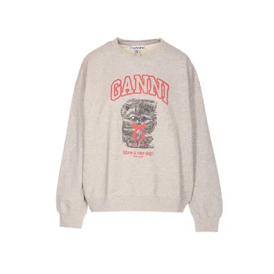 Ganni Women Kitty Sweatshirt In Neutral