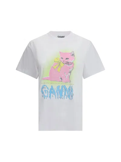 GANNI GANNI WOMEN KITTY T-SHIRT