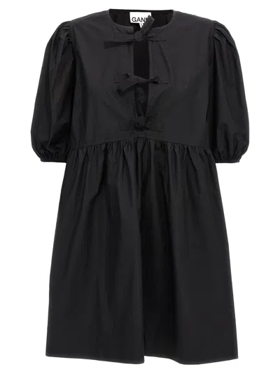 GANNI GANNI WOMEN KNOT POPLIN DRESS