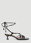 Ganni Women Knots Kitten Heel Sandals In Black