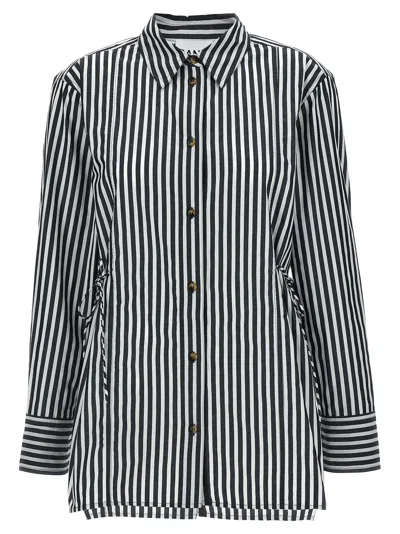 GANNI GANNI WOMEN LACE-UP SHIRT