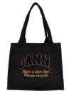 Ganni Large Denim Tote Bag