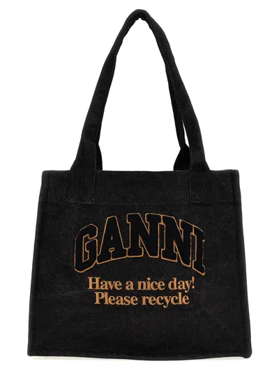 GANNI GANNI WOMEN 'LARGE EASY SHOPPER DENIM' SHOPPING BAG