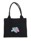 Ganni Women Large Easy Shopper Pocket Dog Print In Multi