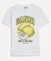 Ganni Lemon Crewneck Jersey T-shirt