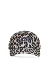 Ganni Women Leopard Baseball Hat In Multi