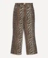 Ganni Women's Leopard Betzy Cropped Jeans