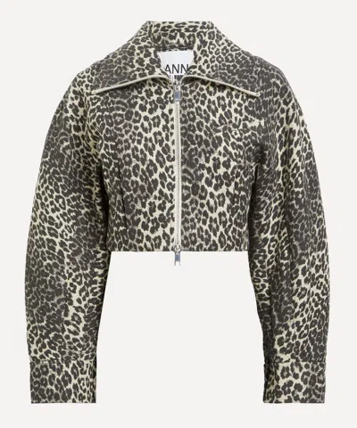 Ganni Leopard-print Jacket In Animal Print