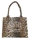Ganni Leopard-print Canvas Tote Bag