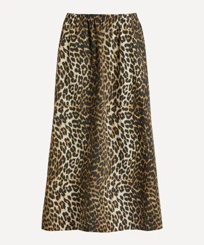 Ganni Women's Leopard-printed Maxi-skirt
