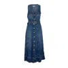 Ganni Denim Light Denim Belt Dress