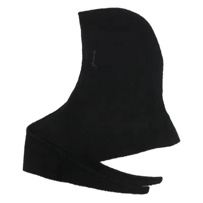 Ganni Women Logo Balaclava In Black