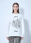 Ganni Re-cut Heavy Jersey Charm Long Sleeve T-shirt In White
