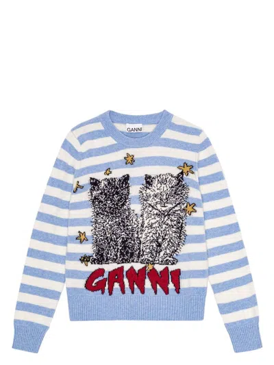 GANNI WOMEN'S MAGLIONE A RIGHE