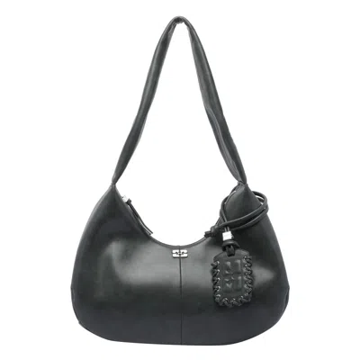 Ganni Women Medium Bou Hobo Bag In Black