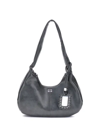 Ganni Women Medium Hobo Shoulder Bag In Neutral